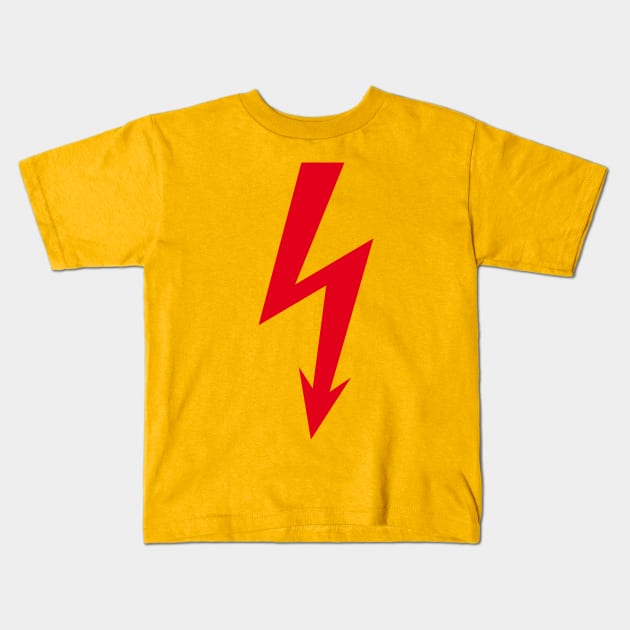 Flash / Blitz / Éclair / Rayo / Fulmine (Red) Kids T-Shirt by MrFaulbaum